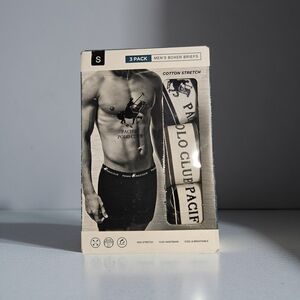 NWT Pacific Polo Club Size Small Men Boxer Briefs - 3 Pack